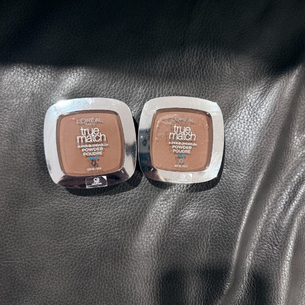 NEW Lot of 2 L'Oreal True Match Super-Blendable Powder C9 Deep Profond Sealed